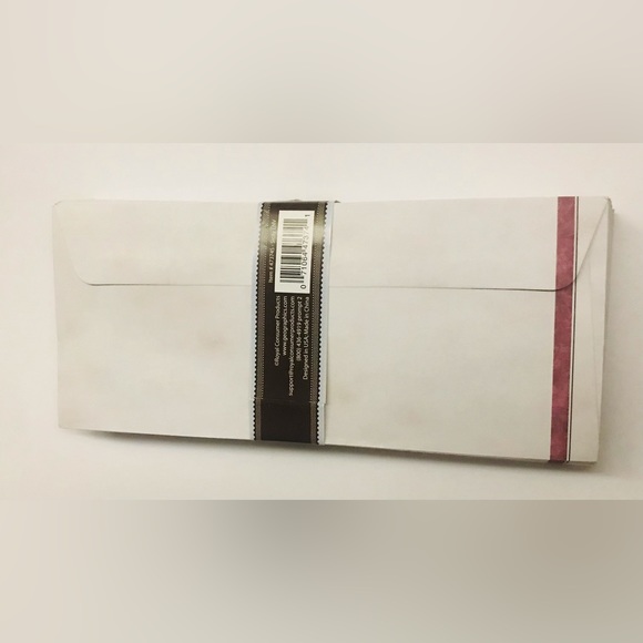 New 50 Envelopes Geographics Light Grey with Red Line on Left Side Front Back - Picture 8 of 16